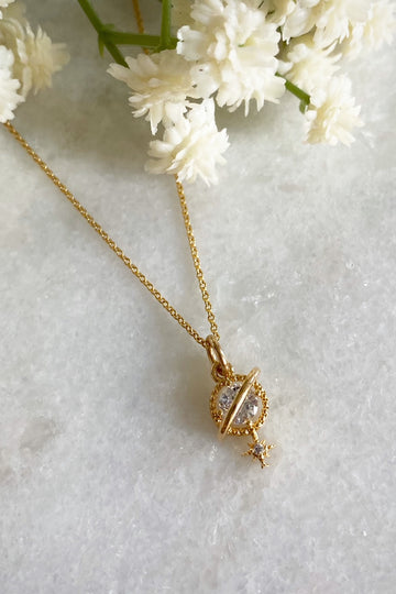 Orion Clear Planet and Star Necklace Wisteria London